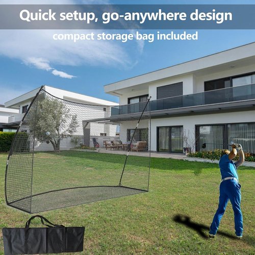Golf Practice Hitting Net, 10 x 7 ft x 3 ft Portable Golf Nets Personal Driving Range for Swing Chipping, with Carry Bag for Backyard Outdoor Indoor Use