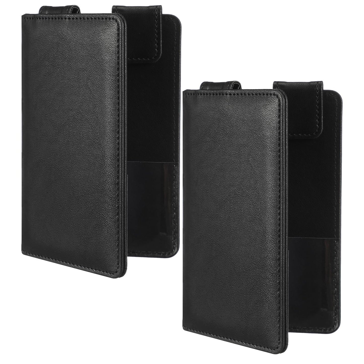 Marspark 2 Pcs Umpire Lineup Card Holder - Magnetic Leather Referee Card Holder for Soccer Volleyball Rugby Baseball Matches
