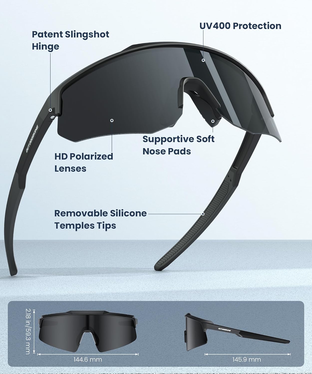 Skiennix Polarized Sports Sunglasses - UV400 Protection for Men & Women | Ideal for Cycling & Running