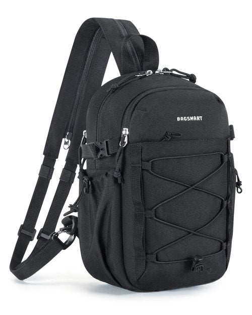 BAGSMART Small Crossbody Sling Bag, Crossbody Daypack, Chest Shoulder Bag Hiking Small Backpack for Casual Travel Sport