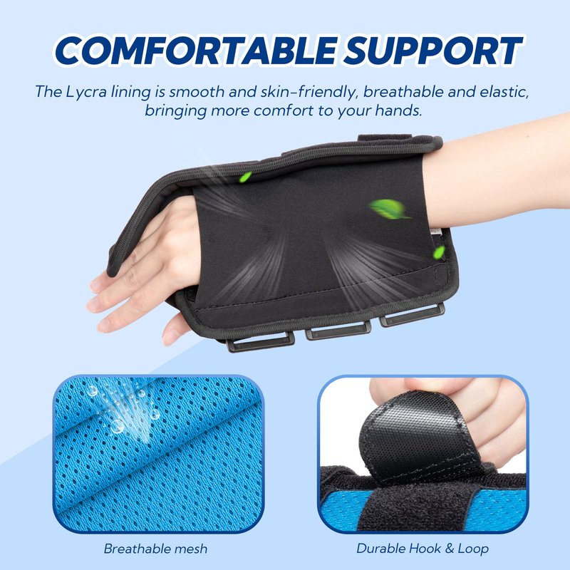 YiYame Boxer Fracture Splint, Ulnar Gutter Splint Right Hand, the 4th and 5th Metacarpal Finger Splint Hand Brace, Boxer Orthosis Hand & Wrist Brace for Women & Men, Right, L