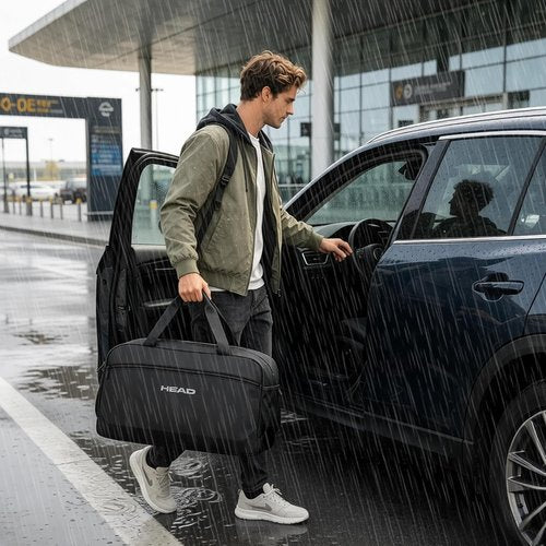 HEAD Waterproof Duffel Bag - Large Lightweight Gym Bag for Men | Durable Sports Duffle in Black