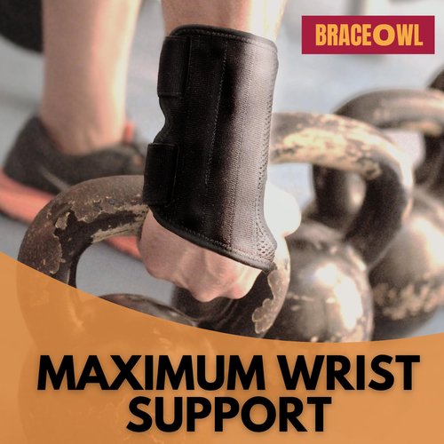 BRACEOWL-Carpal Tunnel Wrist Brace for Work, Daytime Adjustable Wrist Support with Splint for Typing, Gaming, Sports, Pain Relief For Arthritis, Tendonitis, Men, Women, Right Hand Standard