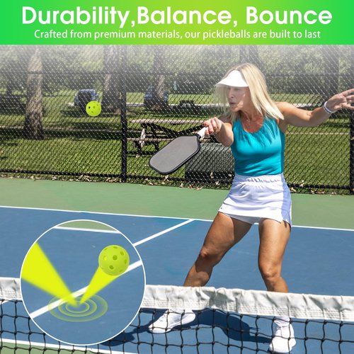 Avesfer 6/20/40 PCS Mini Pickleballs (Diameter 42mm) Soft Eva Anti-Crack Hollow Quiet Training Pickle Balls Great for Pickleball Drills Green (20)