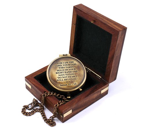 for I AM The Lord, Your GOD, Camping Compass Engraved with Gift Compass