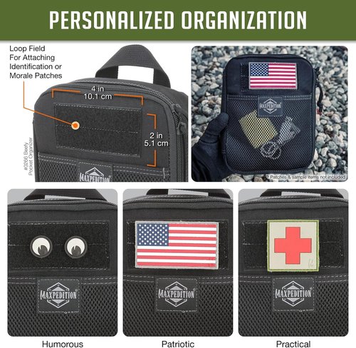 MAXPEDITION Beefy Pocket Organizer - Compact MOLLE-Compatible Tactical Pouch for Everyday Carry Gear Storage