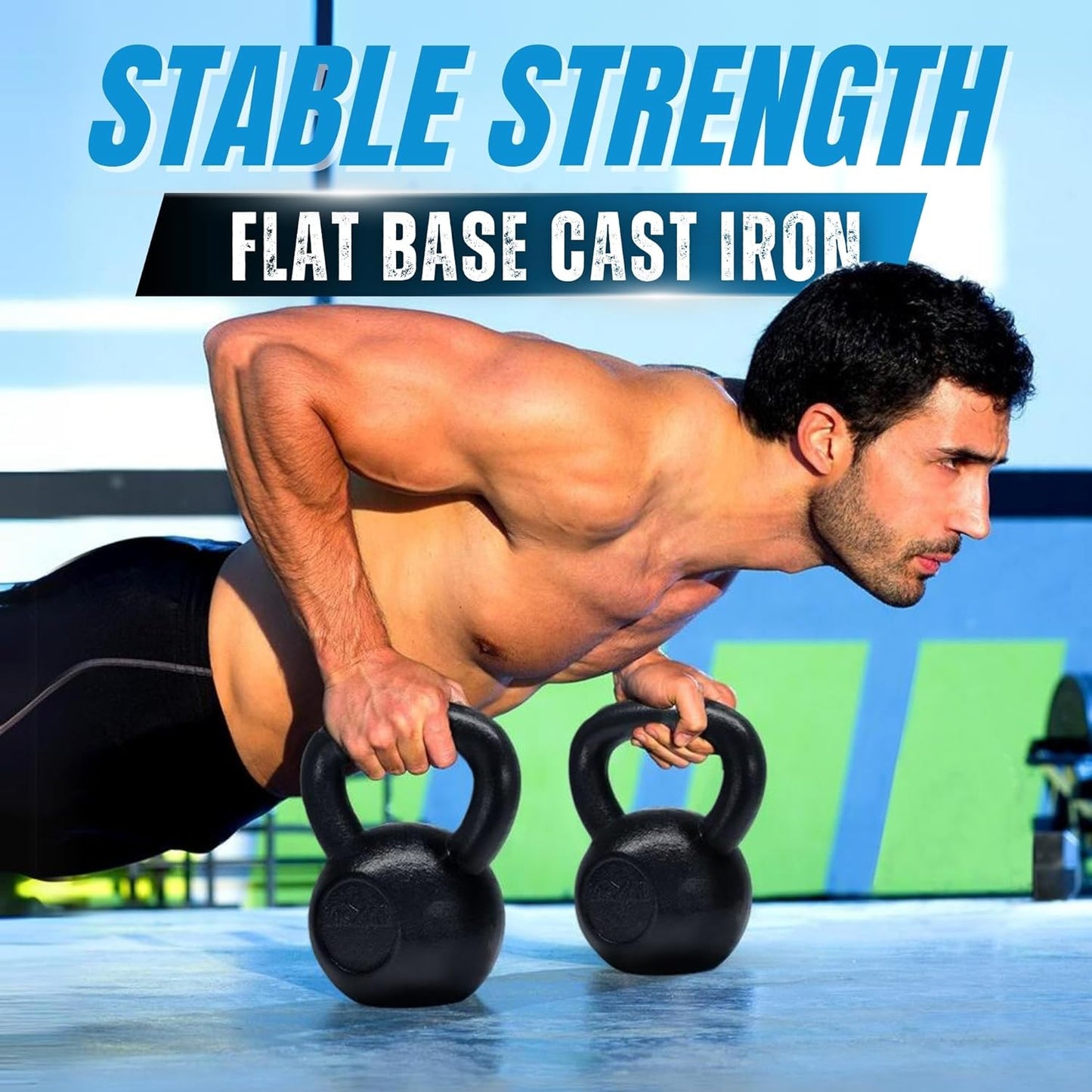 Yes4All Cast Iron Kettlebell Set | Strength Training for Full Body Workout - 5-80 Lbs Options