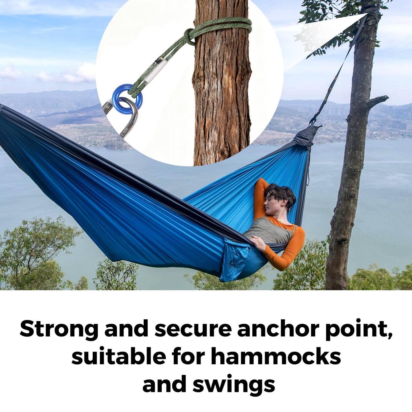 6mm Aramid Pre-Sewn 19in Prusik Loop with Rings Arborist Climbing Rescue Outdoor Cord