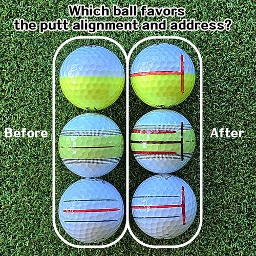 BIRDIE79 Birdie T-Putt Liner Black Golf Ball Marker Tool Kit. 360-Degree 3-Line Plus Vertical Line Putting Alignment Tools with Marker Pens and Gift Box - Enhance Accuracy & Confidence (2 Packs)