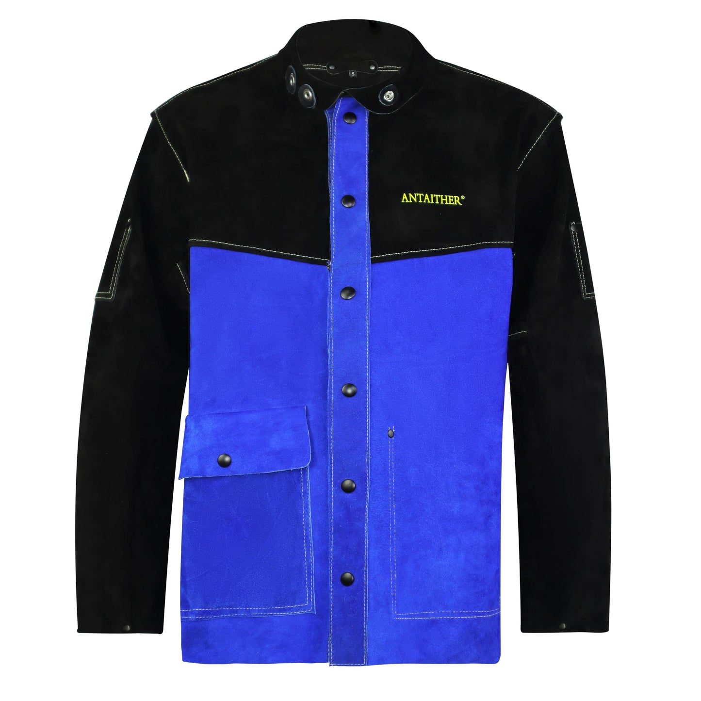 ANTAITHER Leather Welding Jacket - Exceptional Heat and Flame Protection, Heavy-Duty Coat (X-Large)