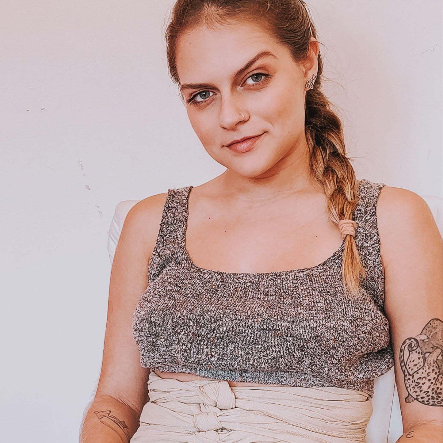 SageAbay Bengkung Belly Binding Wrap, Organic Cotton Postpartum Belly Band, Hip and Waist Support (Off White)