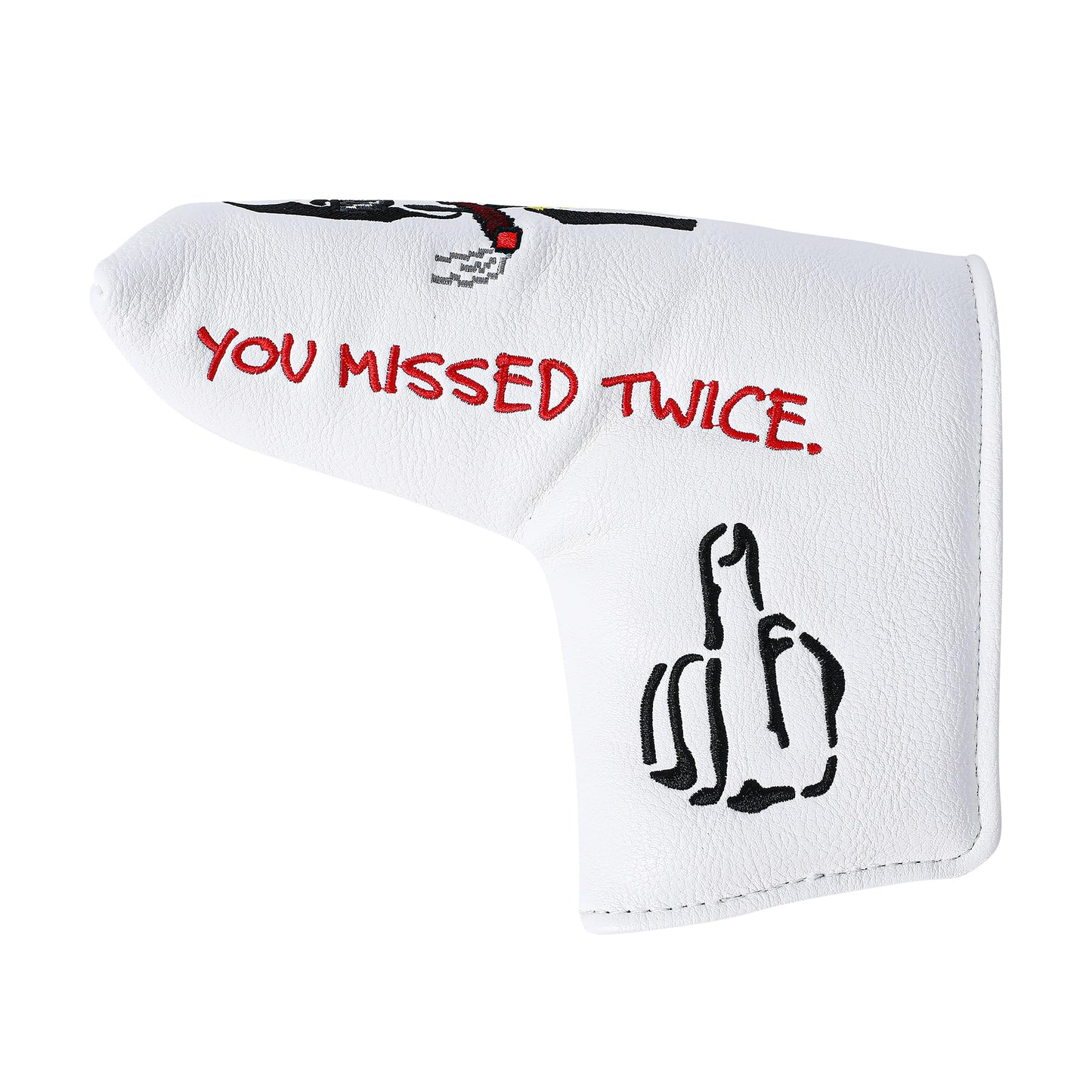 Funny Golf Head Covers - Barrel Style Driver Headcover & Putter Covers for Blade and Mallet - Premium Leather with Embroidery - Unique Golf Gift & Accessories for Men and Women Golfers (Blade)