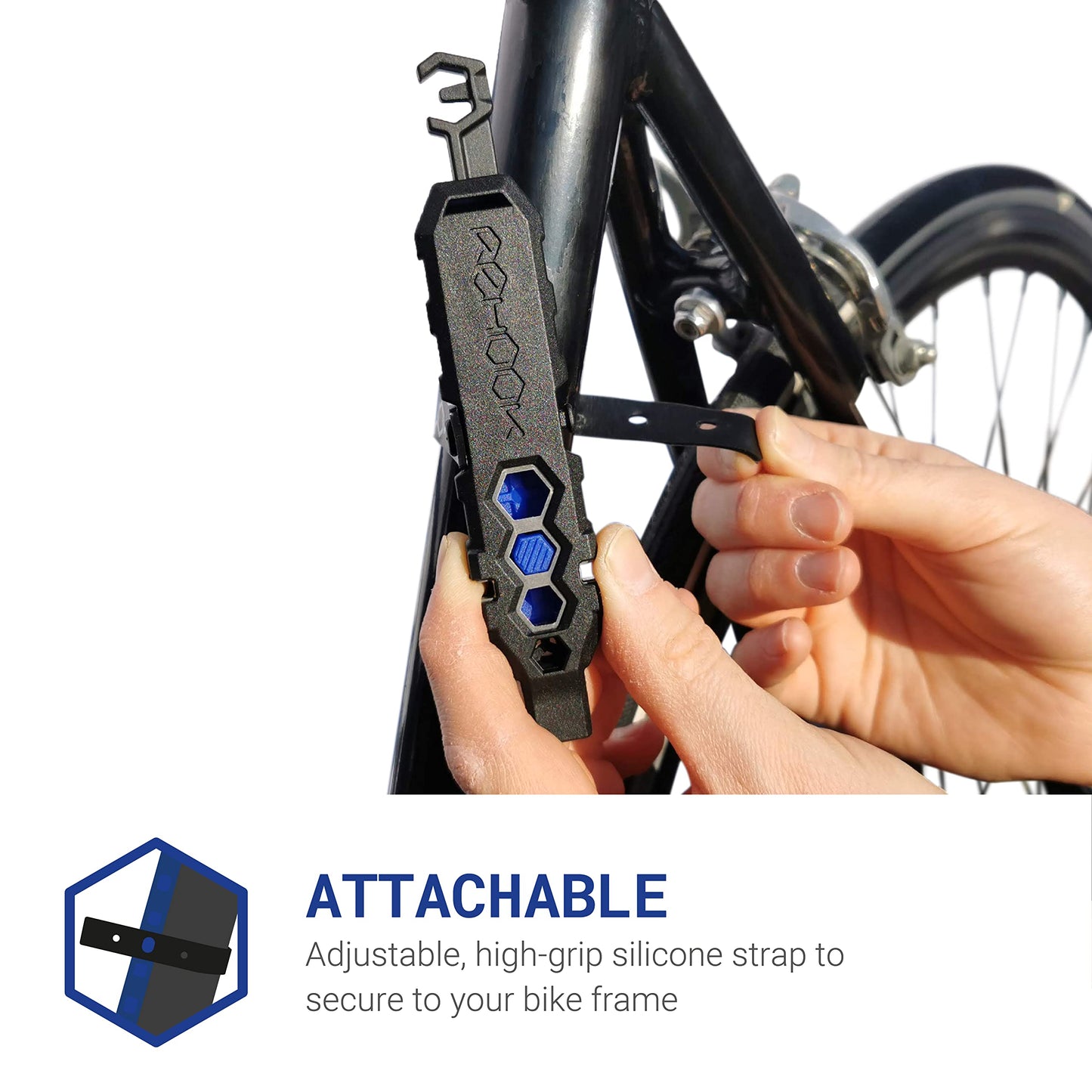 Rehook PLUS - Lightweight Bike Multi Tool for Cyclists. Includes Tyre Levers, Spoke Keys, Chain Tool, Wrench, Hex, Screwdriver