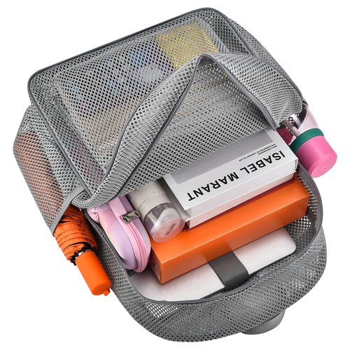Oraben Duty Mesh Backpacks for Adults,See Through Backpack for Swimming Work Outdoor, Diving Backpack Carry Portable Oxygen Concentrators (Grey)