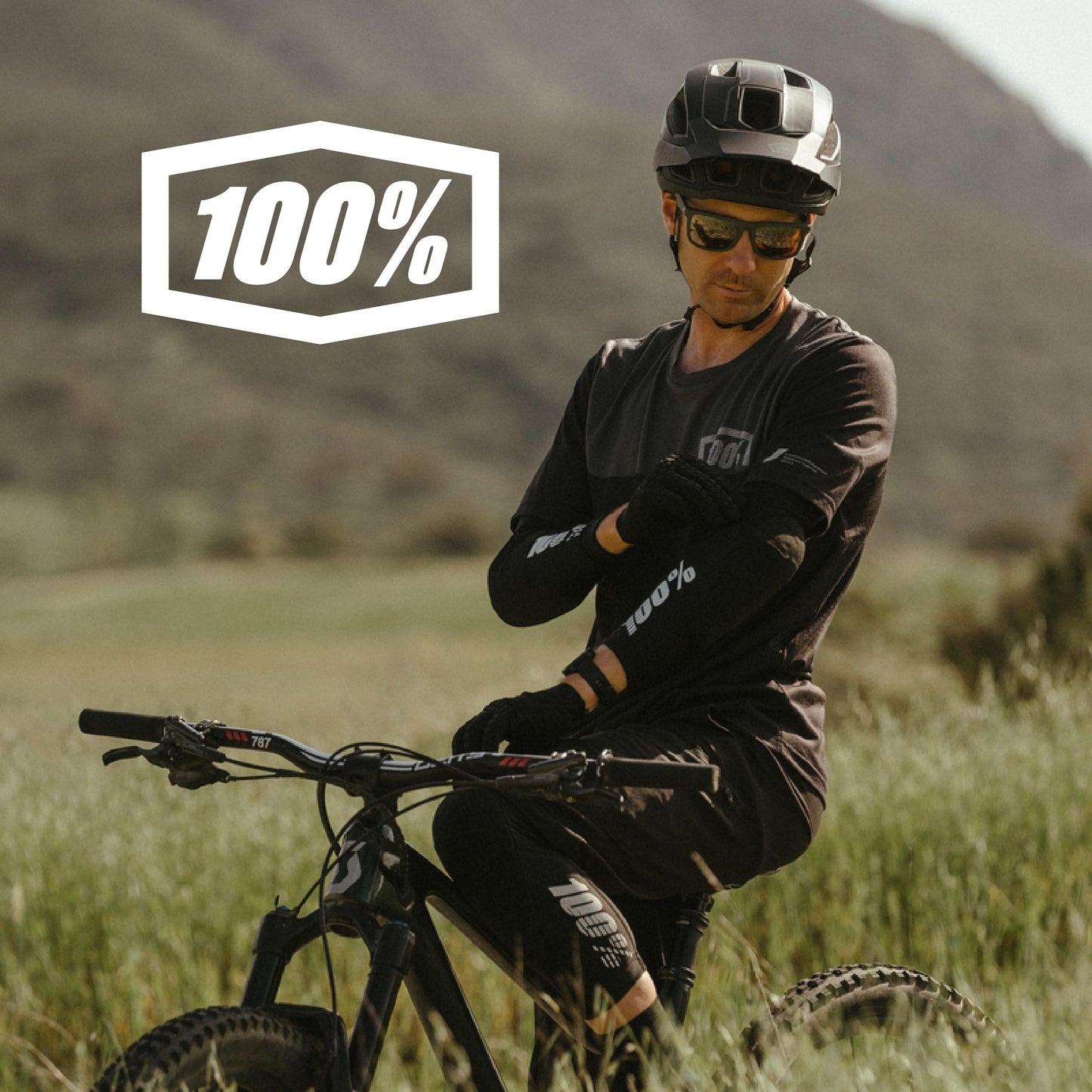 100% Teratec Mountain Biking Elbow Pad - MTB & BMX Protection - Ultralight Nylon Slip On Sleeve with Built in Padding