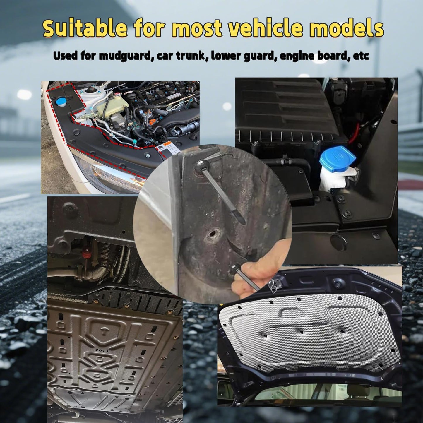 100 Pcs Nylon Universal Cable Tie Buckle - New Multifunctional Nylon Zip Ties,Snap-Fit Ziptie Bumper Retainer Fender Liner Door Panel Fastener（white）