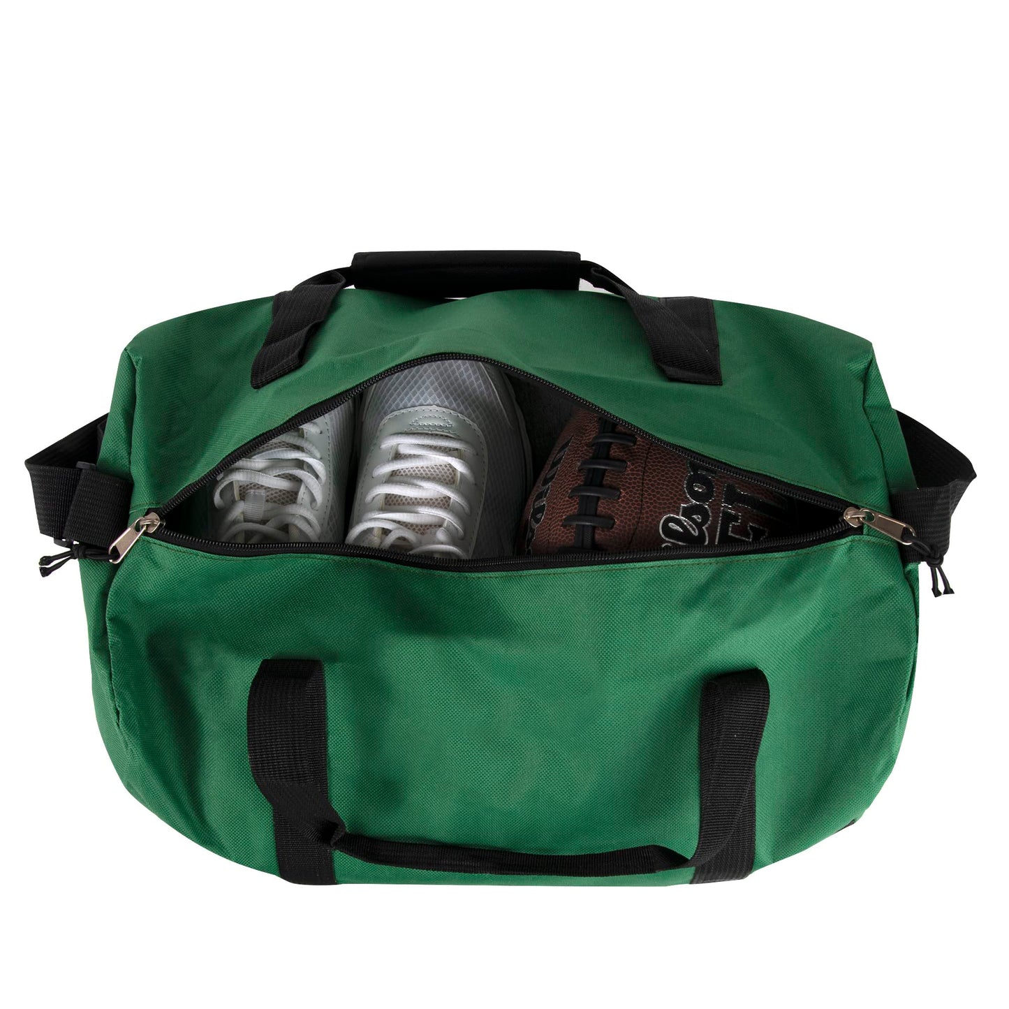 30 Liter, 17 Inch Canvas Duffle Bags for Men and Women – Travel Weekender Overnight Carry-On Shoulder Duffel Tote Bags (Green)
