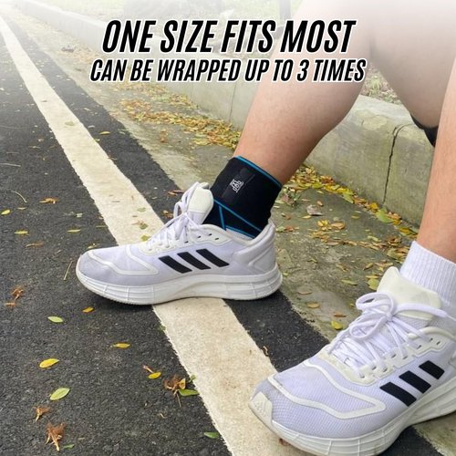 MDUB Ankle Support Wrap 1 Pack, Achilles Tendonitis Pain Relief Planter Fasciitis Support Brace, Hiking, Soccer, Basketball, Running, Tennis, Volleyball & Pickleball