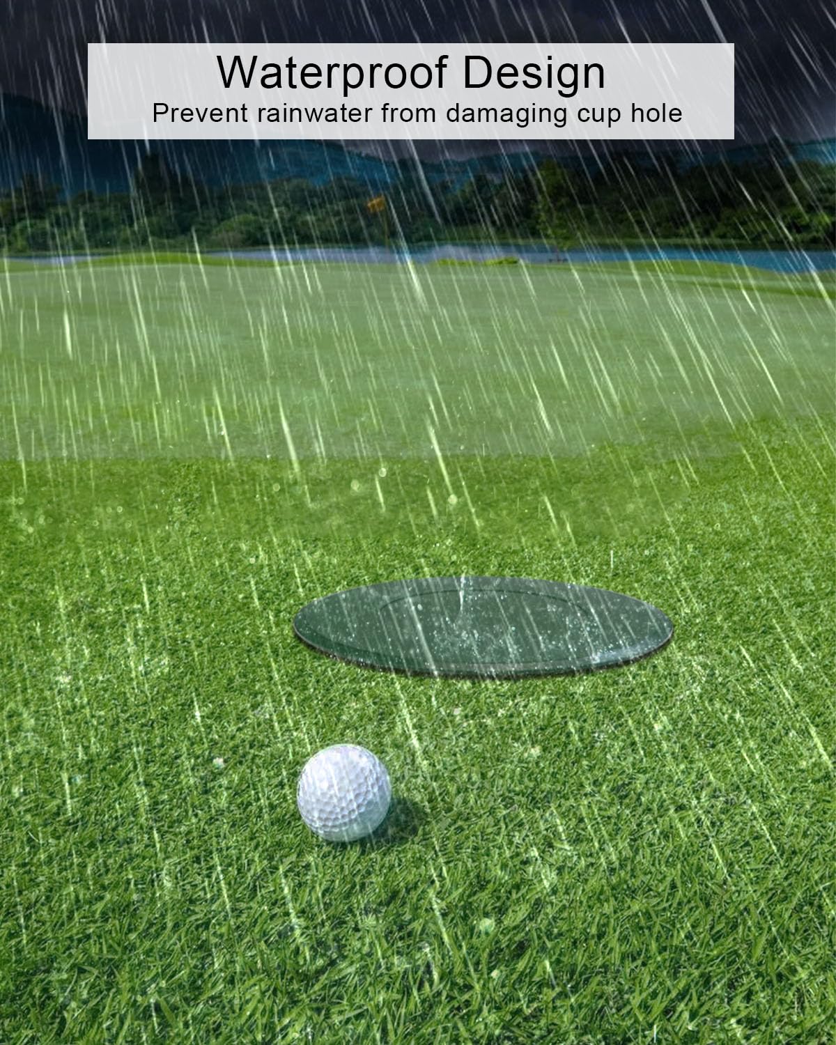 3Pcs Golf Cup Cover, Waterproof Golf Hole Putting Green Cup Covers, Golf Practice Training Aids for Backyard Garden Yard Outdoor Activities