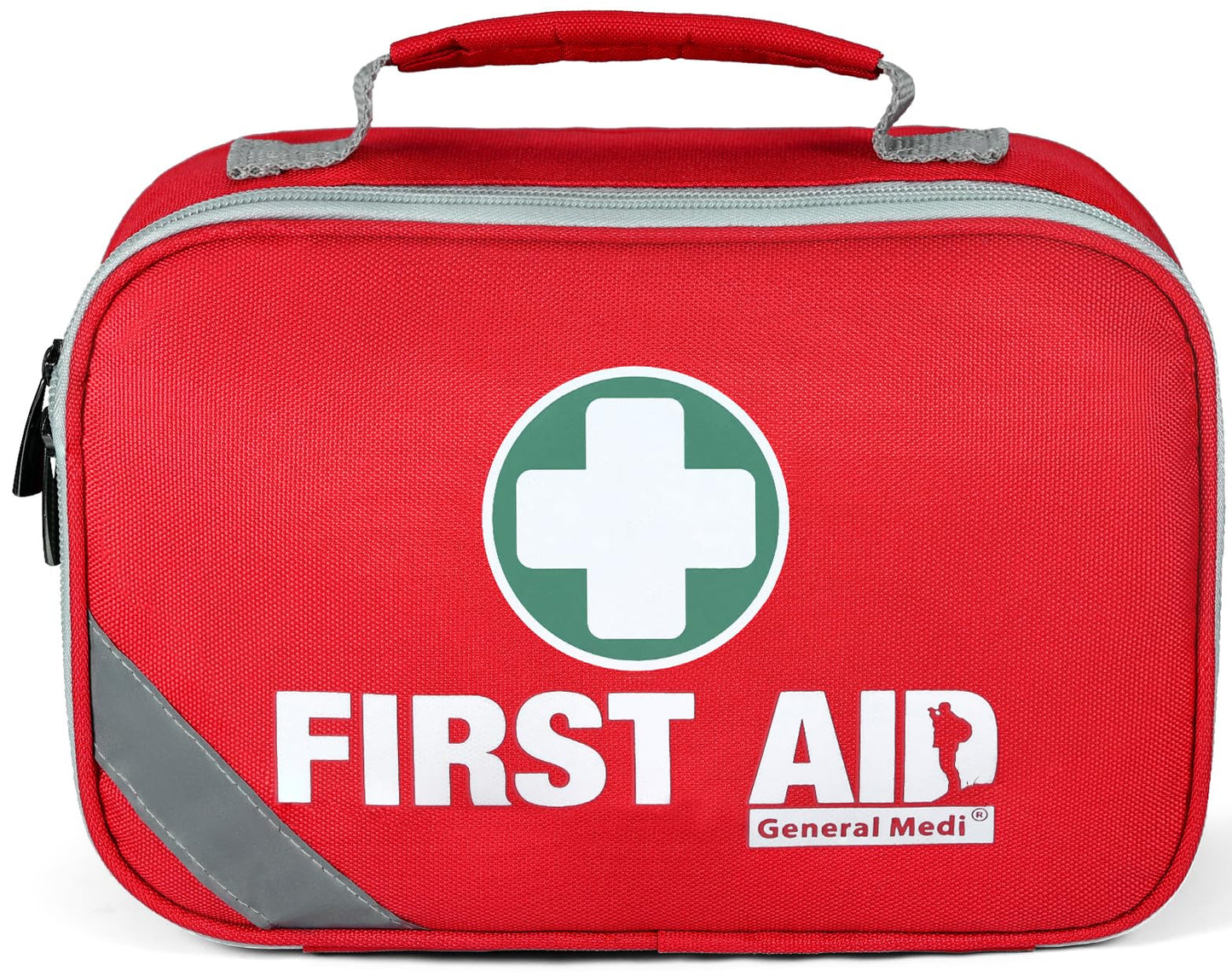 General Medi 2-in-1 First Aid Kit (215 Piece Set) + 43 Piece Mini First Aid Kit -Includes Ice(Cold) Pack, Moleskin Pad and Emergency Blanket for Travel, Home, Office, Car, Workplace
