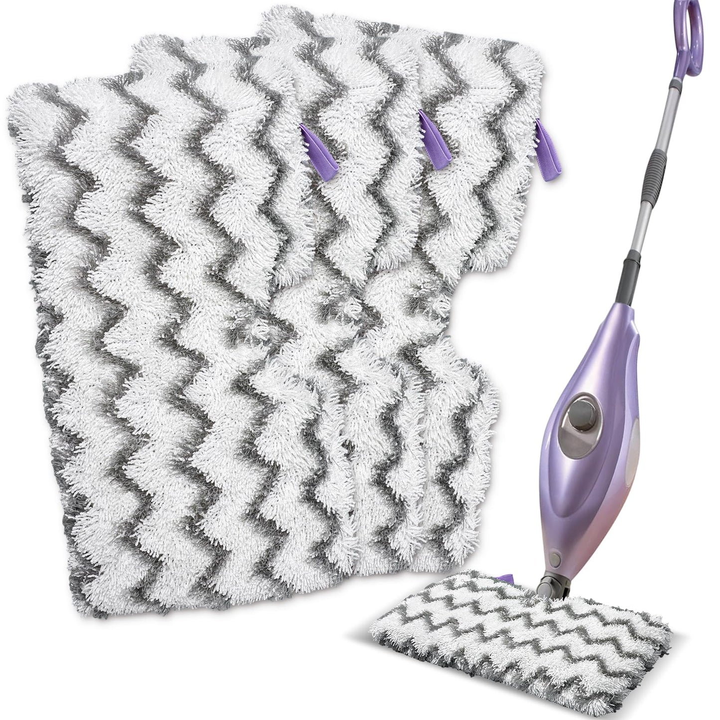 S3501 S3601 Steam Mop Replacement Pads Compatible with Shark Steam Pocket Mops S3501 S3601 S3550 S3801 S3901 S3601D S3801CO S3901D S3455K S2902 SE450, Washable Microfiber Mop Pads Reusable, 3 Pack