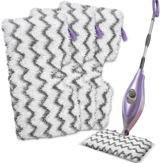 S3501 S3601 Steam Mop Replacement Pads Compatible with Shark Steam Pocket Mops S3501 S3601 S3550 S3801 S3901 S3601D S3801CO S3901D S3455K S2902 SE450, Washable Microfiber Mop Pads Reusable, 3 Pack