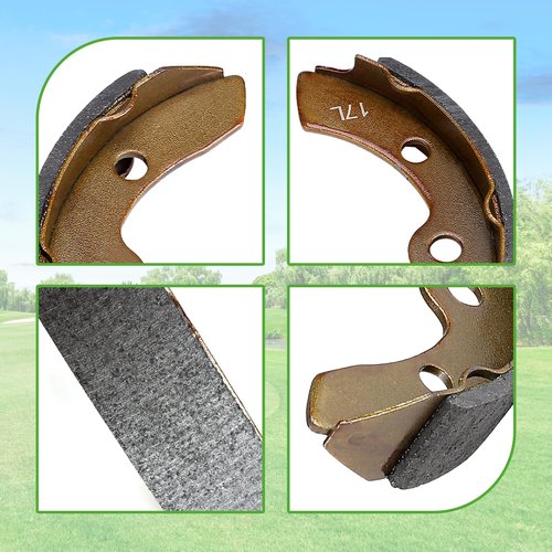 10L0L Golf Cart Brake Shoes Kit for EZGO XI-Serial 1983-1986, for Club Car DS & Carryall (Manual Adjust) 1981-1994, for Yamaha G1 1978-1980, Replace OEM 101146302 101880701