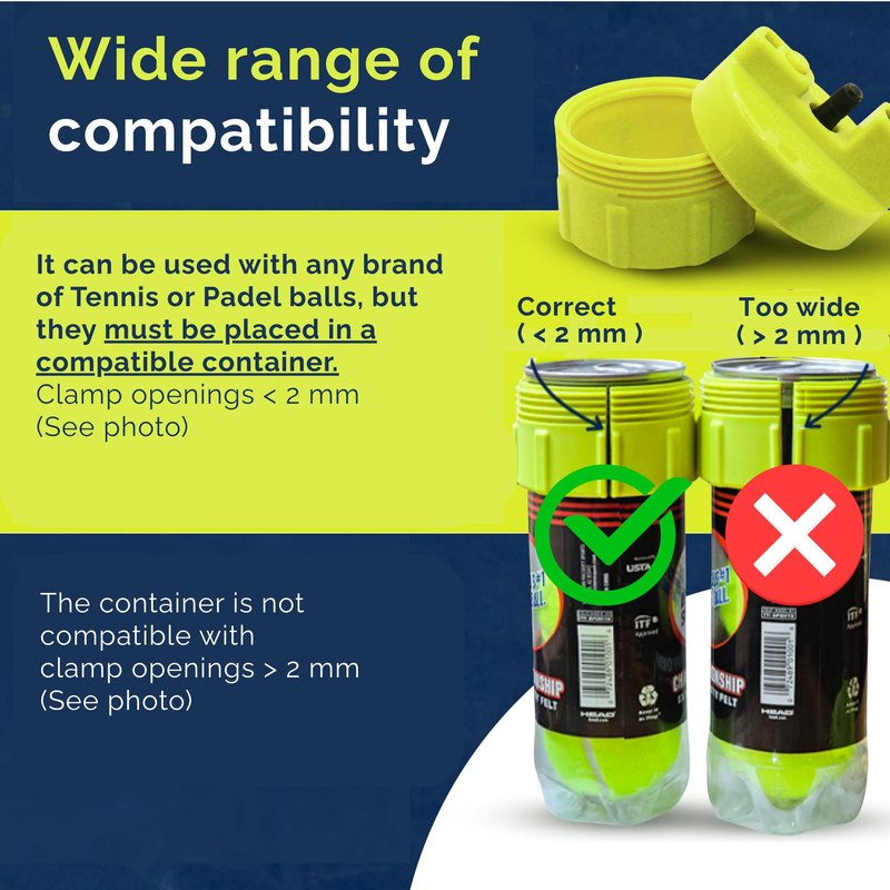 BALL RESCUER: Tennis Ball Pressurizer Premium Kit - Converts Compatible Tennis Ball Container to a 30 psi Pressurizer & Extends Ball (Includes Maintenance Kit, Compatible Container & Pump)