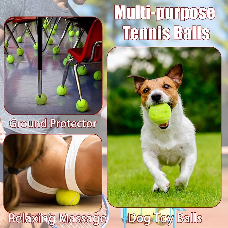 Magicorange Tennis Balls, 60 Pack Advanced Training Tennis Balls Practice Balls, Pet Dog Playing Balls, Come with Mesh Bag for Easy Transport, Good for Beginner Training Ball (Green)