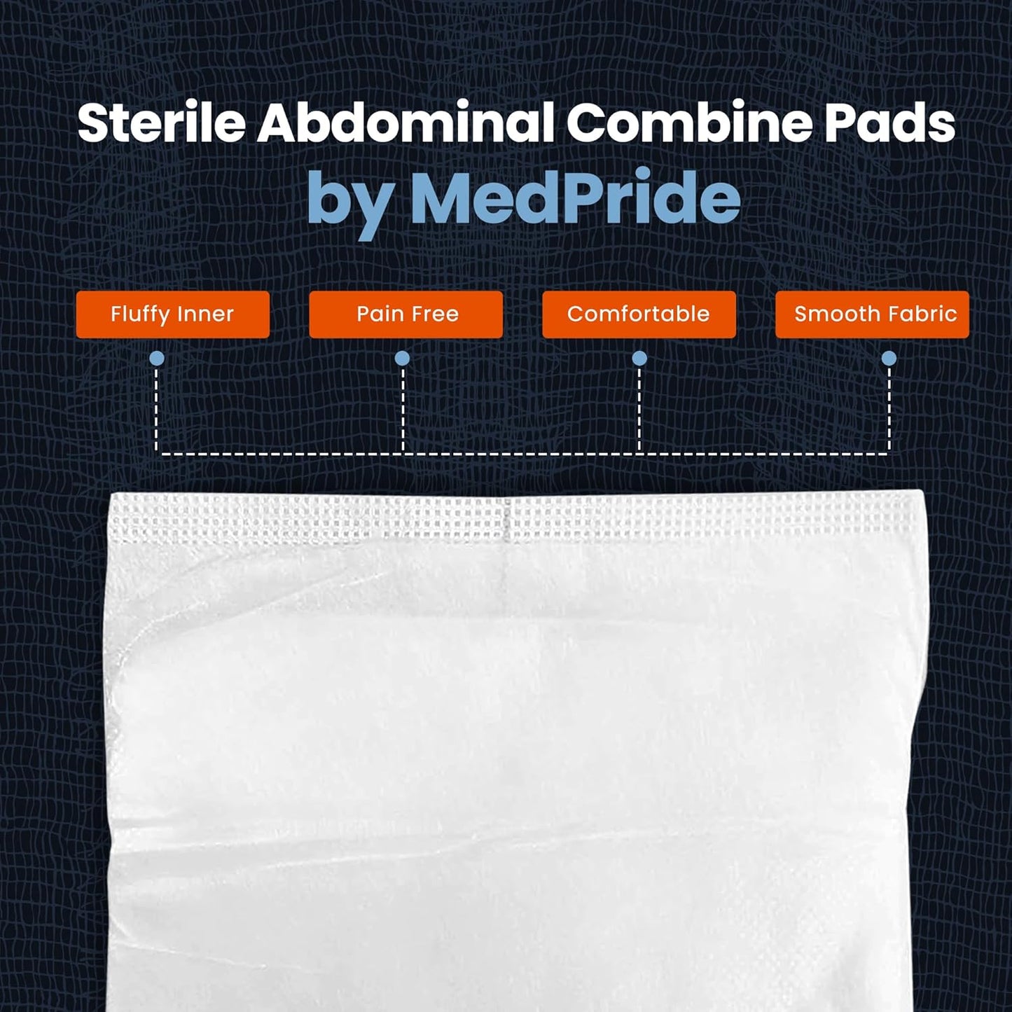Med Pride ABD Pads - High Absorbency Sterile Wound Dressings | 5 x 9 Inch, 40 Count, Latex Free