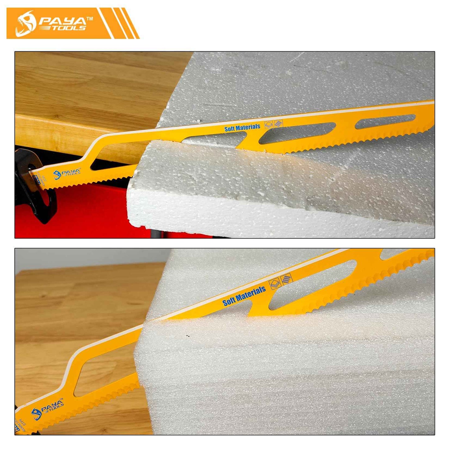 PAYA TOOLS 1x PRO Fibre Insulation Reciprocating Saw Blade,Professional Accessory Reciprocating Saw for Mineral Wool,Insulated Pipe and Other Soft Materials,16''(400mm)