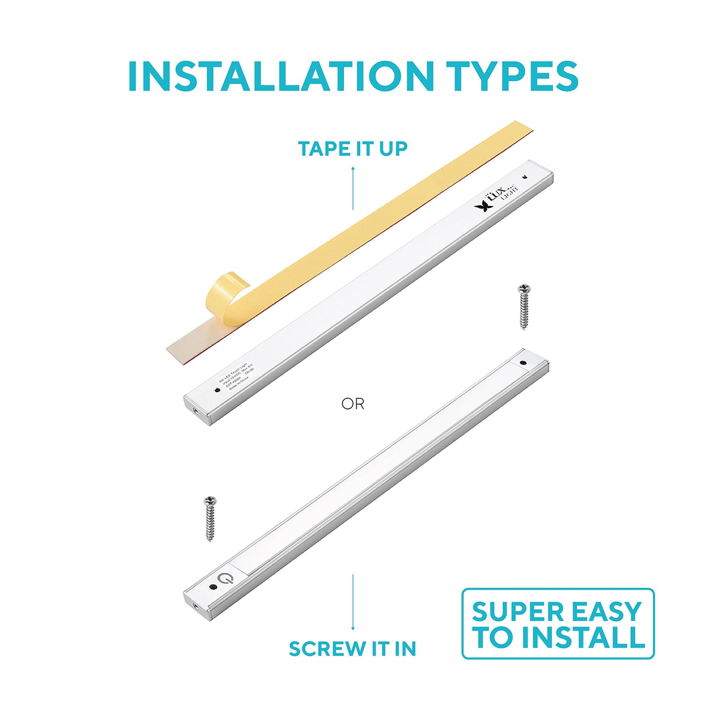 phonar 48 inch Under Cabinet Lighting LED Lamps for Kitchen Closet, LED Counter Light with Plug in Hardwired LED Lighting for Wardrobe(Cold White)