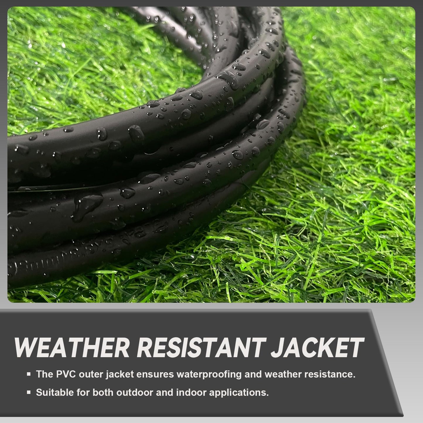 GreenProsper Industries Inc 3-Wire Appliance and Power Tool Cord, 3 ft, 14 AWG, 15A/125V AC, 1875w, Black, 2pack