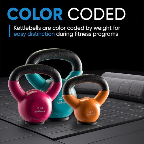 Kettlebell Sets | Professional Grade Cast Iron Strength Training for Home Workouts - Durable & Safe Design