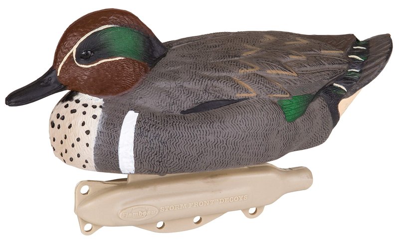 Flambeau Outdoors 8015SUV Storm Front 2 Green-Winged Teal Decoys, Classic Floaters - 6-Pack