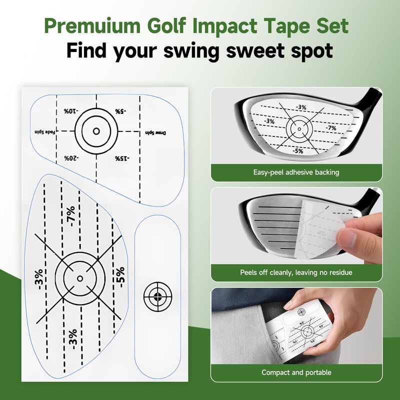Nvrtio Golf Essentials Kit | Must Have Golf Accessories - Golf Green Reader, Divot Repair Tool, Golf Ball Marker, Golf Score Counter, Golf Tee Holder, Golf Impact Tape, Golf Gifts for Men