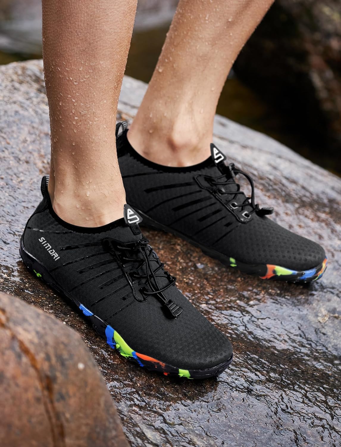 SIMARI Water Shoes - Quick-Dry Barefoot Aqua Socks for Surfing, Swimming & Beach Sports | Non-Slip Design