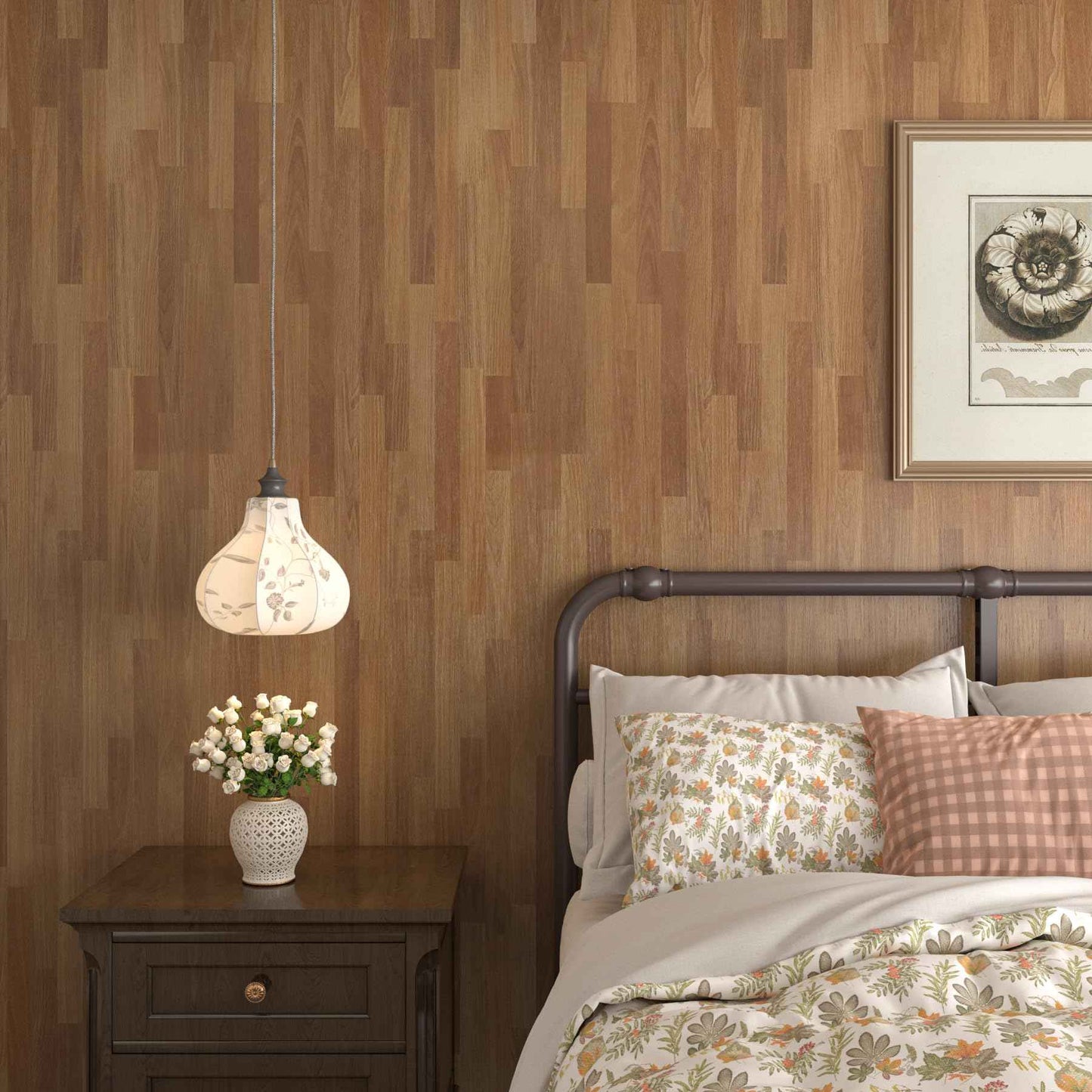 Decotalk Wood Contact Paper Peel and Stick 17.7"x200" Butcher Block Countertop Contact Paper Wooden Countertop Vinyl Wrap Wood Butcher Block Wooden Wallpaper Waterproof Shiplap Wallpaper Brown