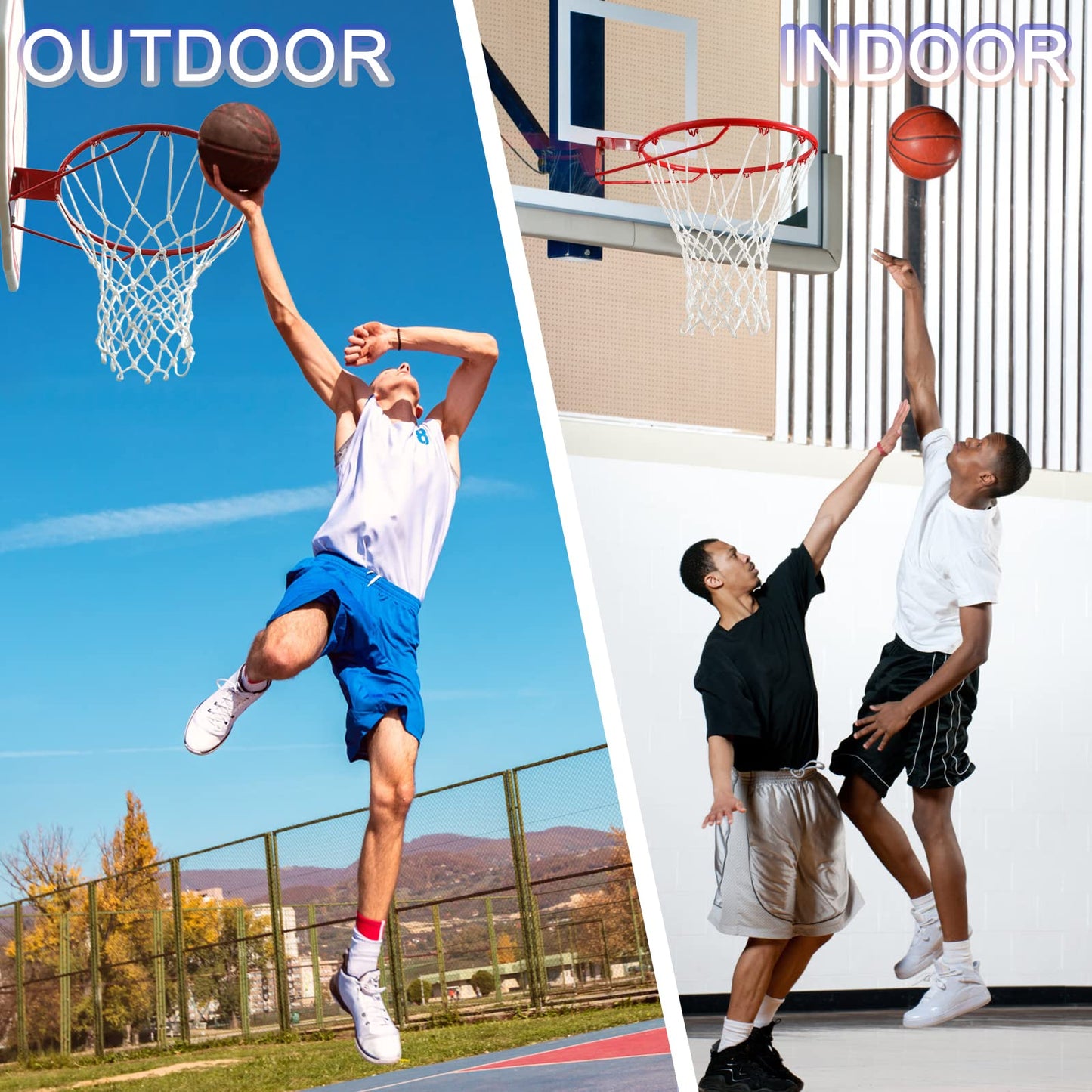 LAO XUE Basketball Net Outdoor,12 Loops Heavy Duty Replacement Net