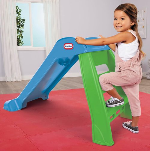 Little Tikes First Slide - Fun Outdoor Slide for Kids | Blue and Green Color