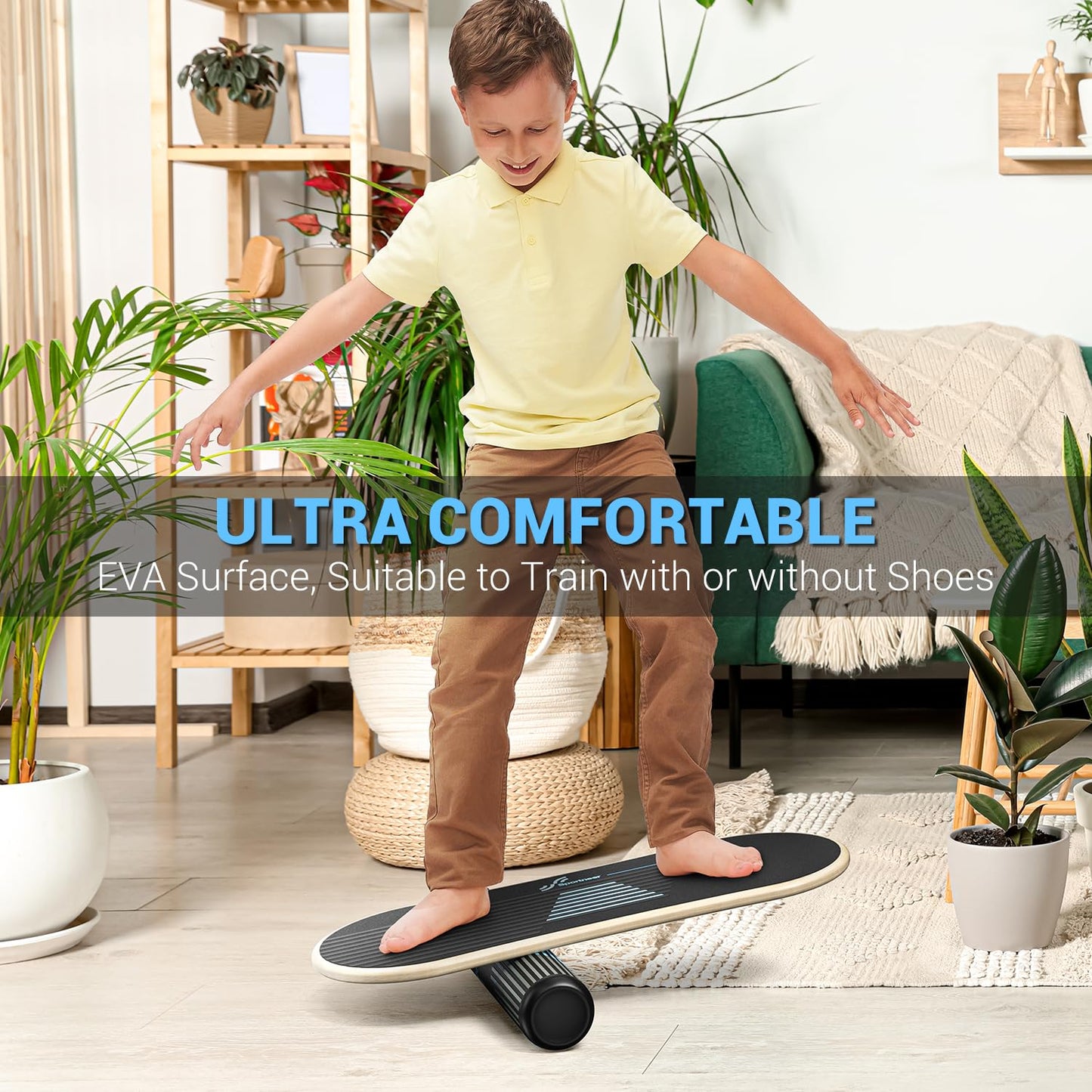 Sportneer Balance Board, 7-Mode Balance Trainer with Roller & Ball
