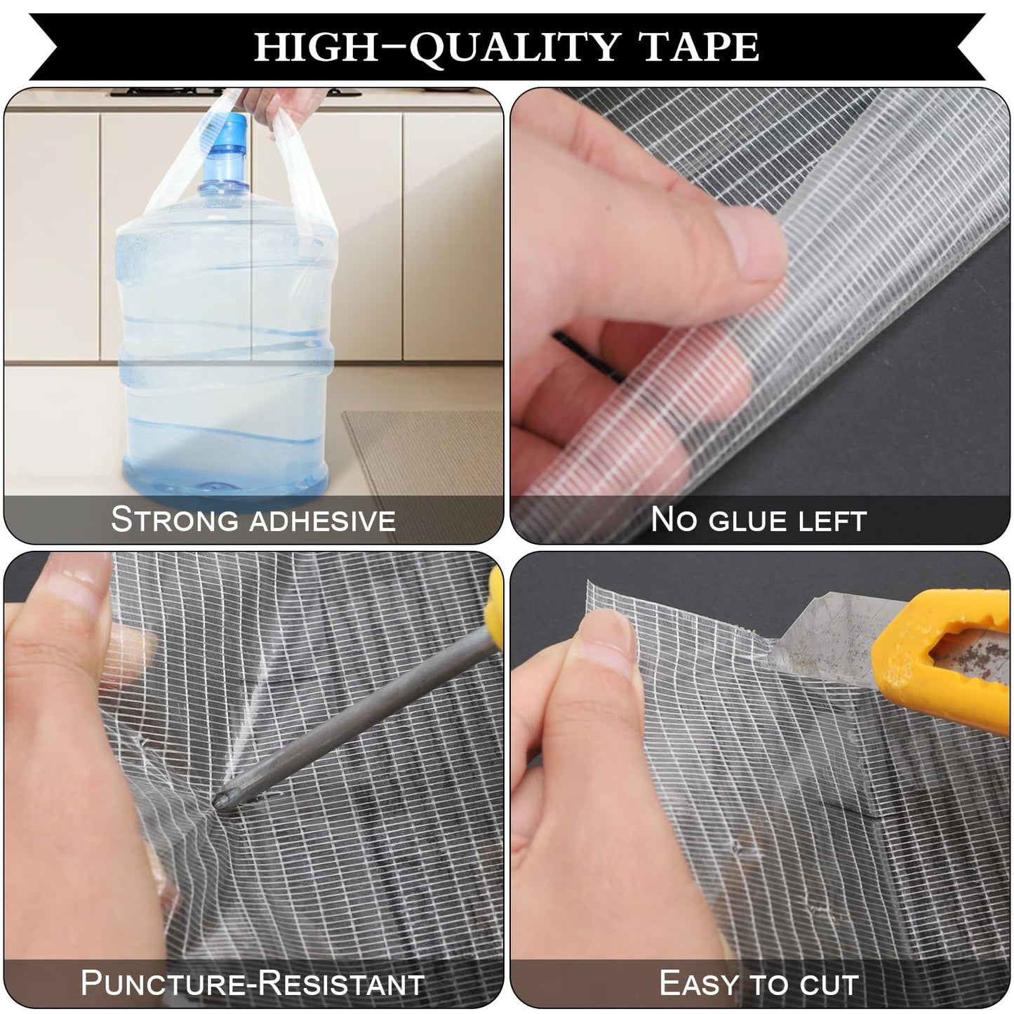 Engorgio RV Awning Repair Tape for Tarp,5 Inch x 30FT of 2 Roll, Boat Covers Repair,Tarp Repair,Tear Repair Patch Kit.