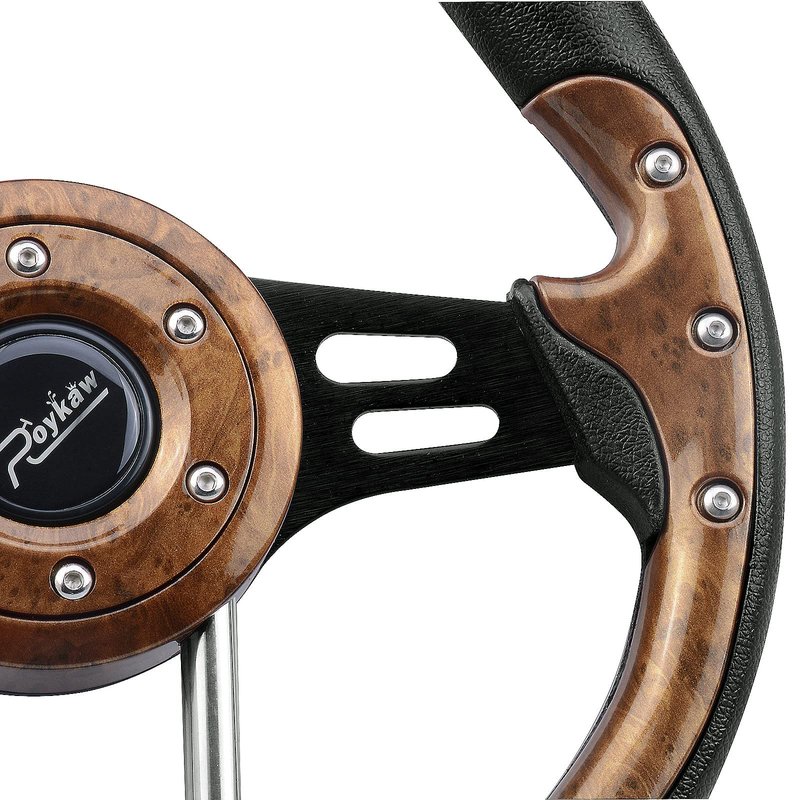 Roykaw Golf Cart Universal Steering Wheel Compatible with EZGO RXV TXT, Club Car DS Precedent Tempo, Yamaha G29 Drive Drive 2,Universal Design for Most Golf Cart