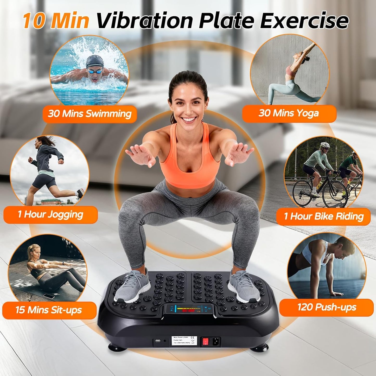 Skiennix Vibration Plate Exercise Machine - Full Body Fitness Platform for Lymphatic Drainage | Weight Loss Support