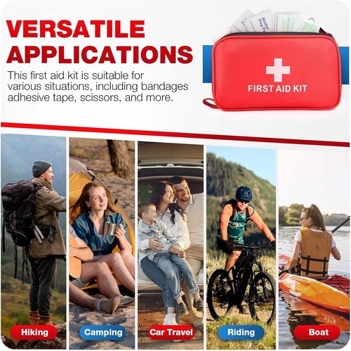 First Aid Kit - 194-Piece Emergency Survival Kit for Hiking, Camping, Vehicle & Home Use