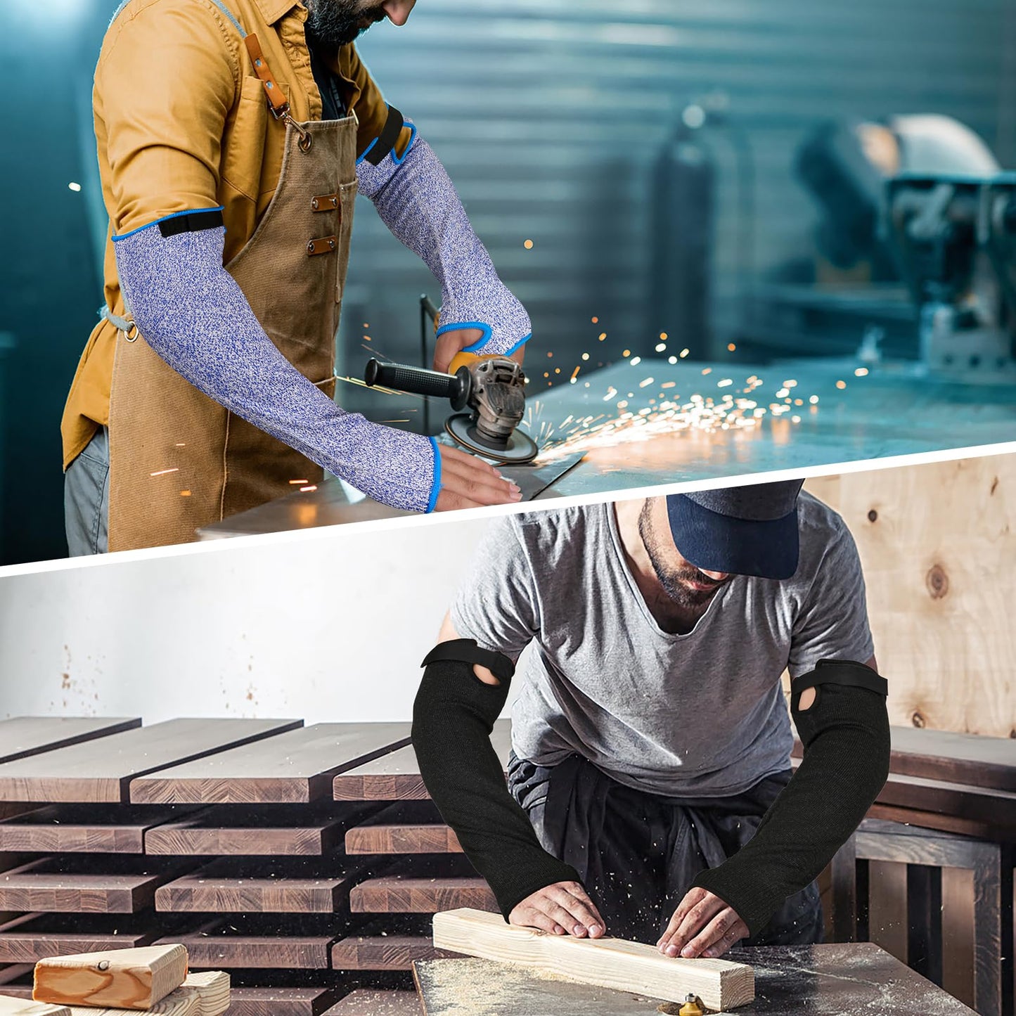 iyouthlife Cut Resistant Arm Sleeves for Men & Women, Arm Protectors for Thin Skin and Bruising, Protection Gardening Sleeves for Farming, Yard, Kitchen, Arm Guards for Biting, Pet Grooming, Grey