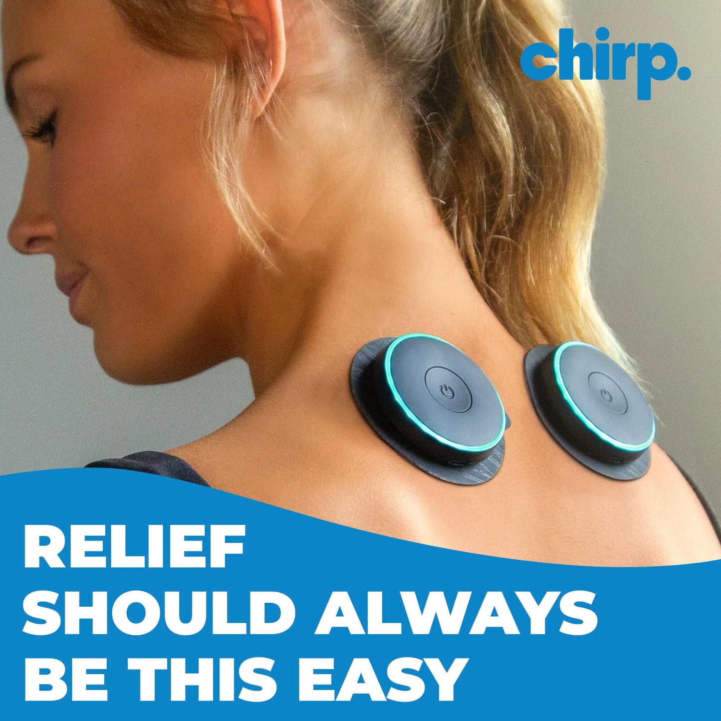 Chirp Halo Wireless Muscle Stimulator, Portable EMS TENS Unit (Double)