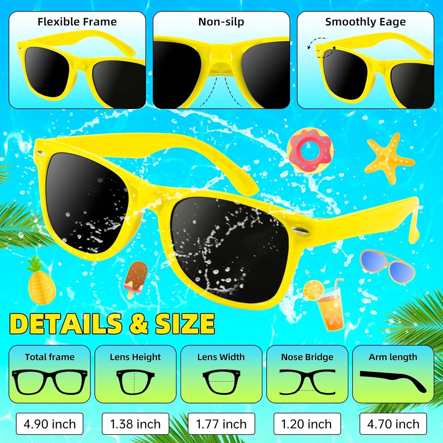 OCTERIC Kids Sunglasses - Fun Party Favors for Boys and Girls | UV Protection