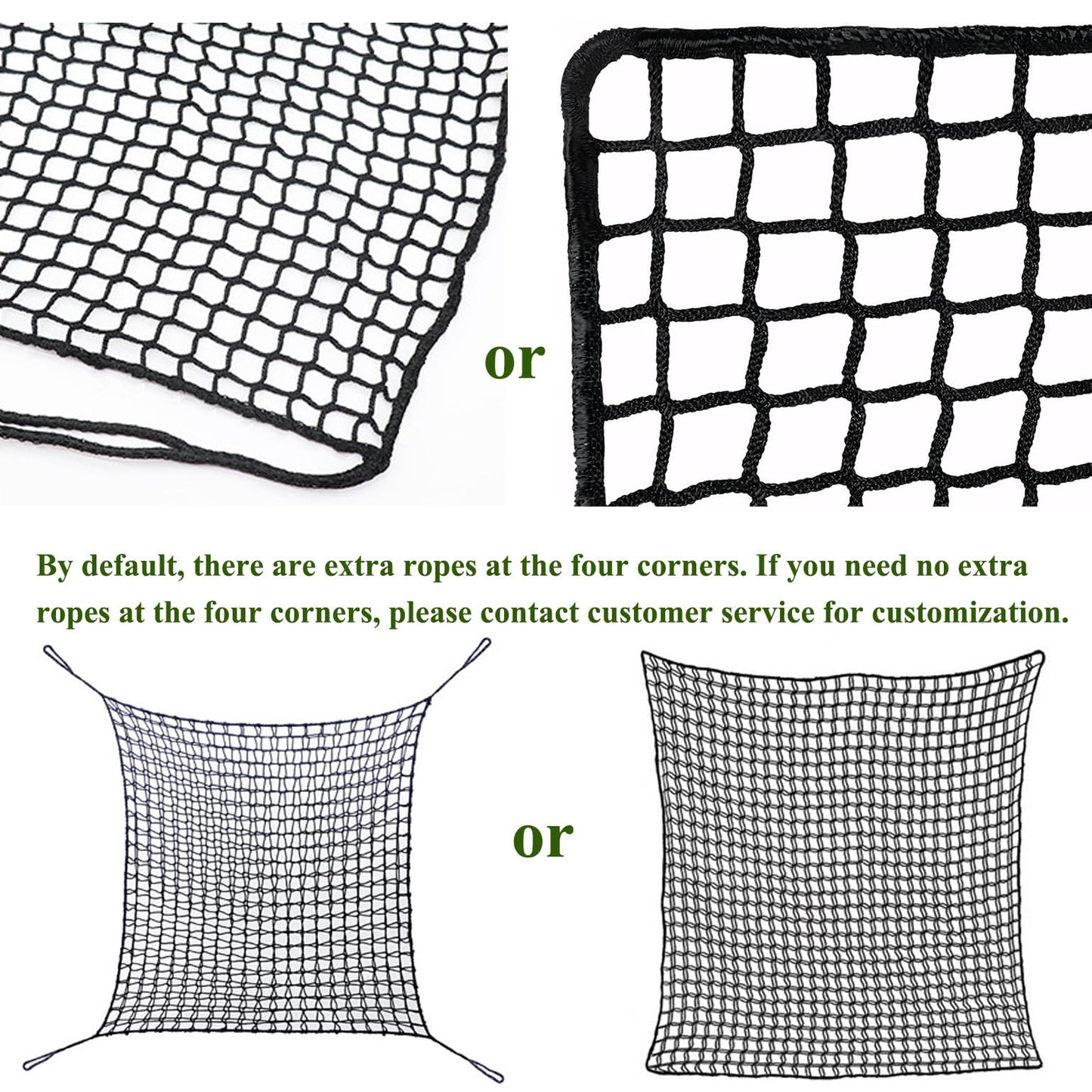 Playground Rope Net Kids Safety Net,Balcony Stair Railing Guard,Toy Sports Equipment Barrier Mesh Anti-Fall Rope Netting,Knotless Polyester Cargo Net(Size:9.8x9.8ft,Multicolor)