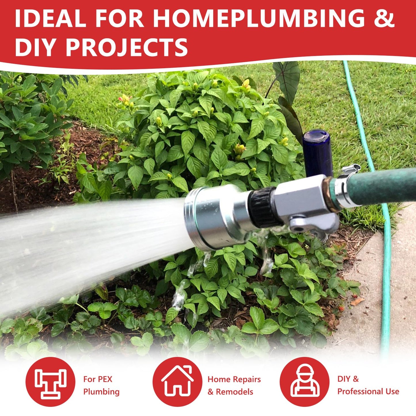 Newdeli 24pcs 1 inch Pex Crimp Rings Stainless Steel PEX Clamps Single Ear Hose Clamps Pex Fittings Cinch Pinch Clamp for Pipe Tubing Plumbing